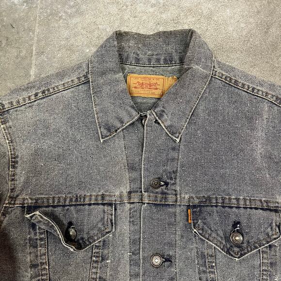 Vintage 80's Levi's Orange Tab Denim Jacket Size 48 - Picture 5 of 7